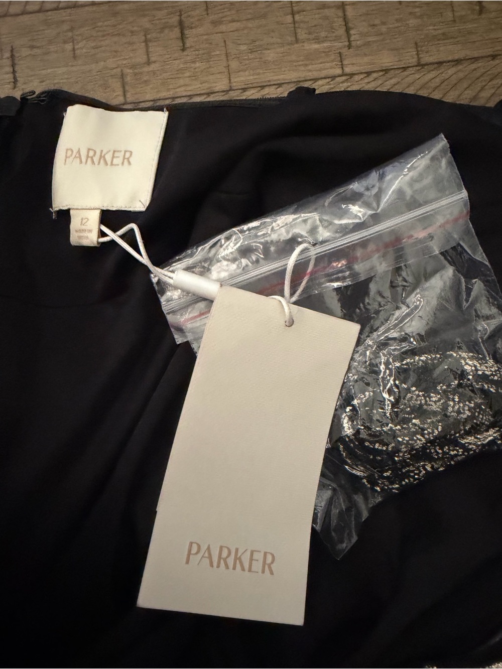 Parker Strapless Gold Metallic Brocade Maxi Dress Black Size 12 NWT - Picture 5 of 10